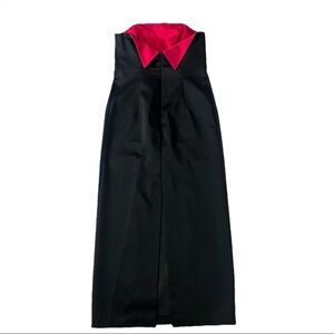 Vintage Chelsea Nites Strapless Maxi Dress 12 Black Red Whimsigoth Vampy Witchy